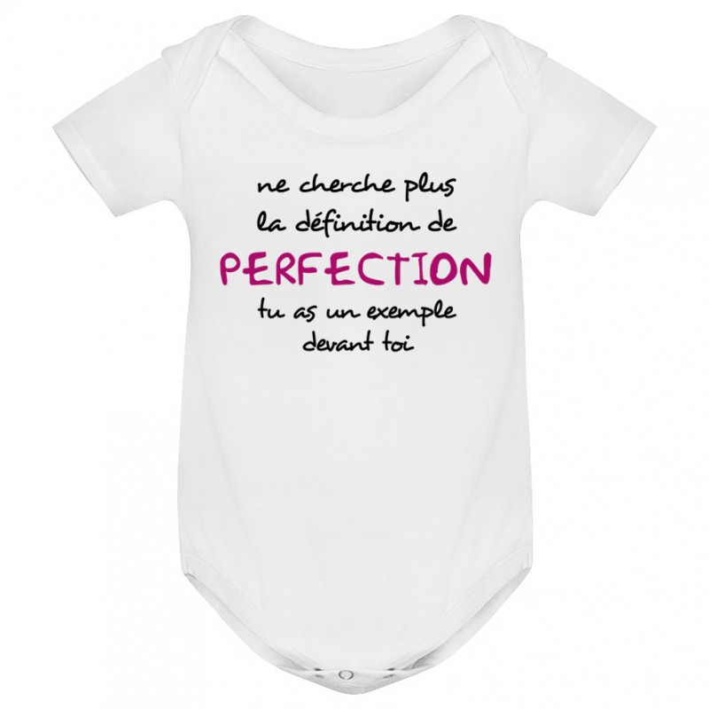 Body bébé La définition de PERFECTION ( version fille ) Body bébé La définition de PERFECTION ( version fille )