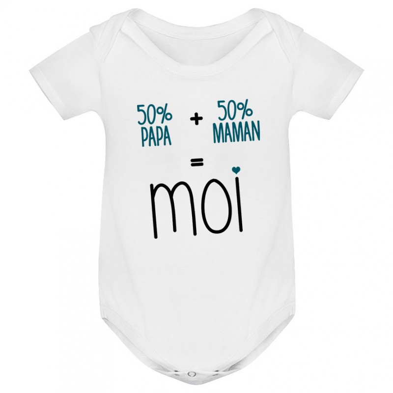 Body bébé 50/50 ( version garçon ) Body bébé 50/50 ( version garçon )