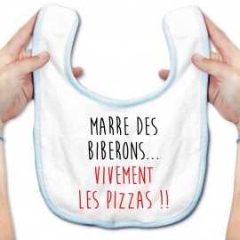 Bavoir bébé Vivement les pizzas