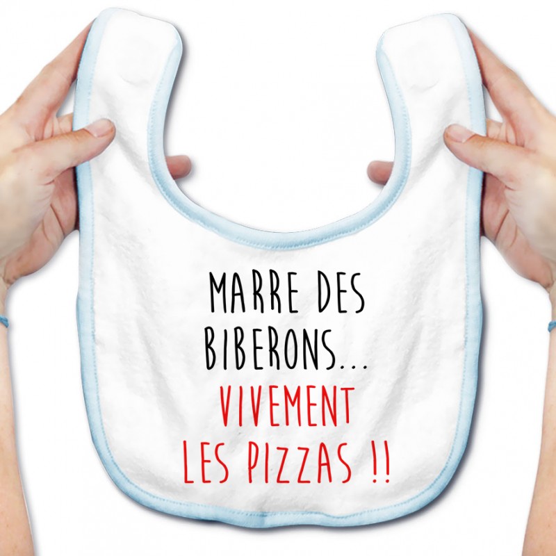 Bavoir bébé Vivement les pizzas