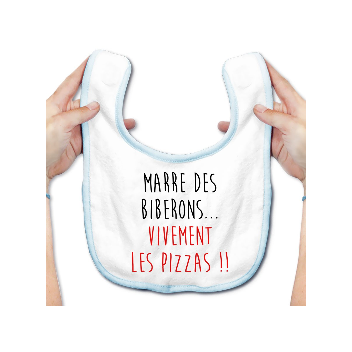 Bavoir bébé Vivement les pizzas