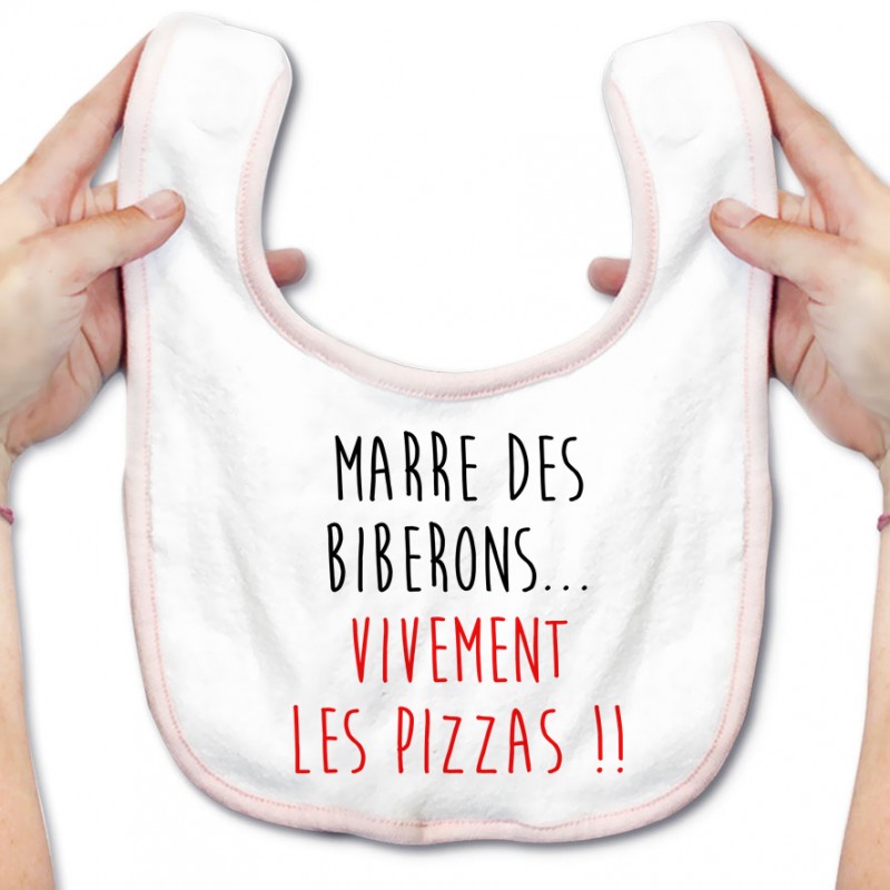 Bavoir bébé Vivement les pizzas