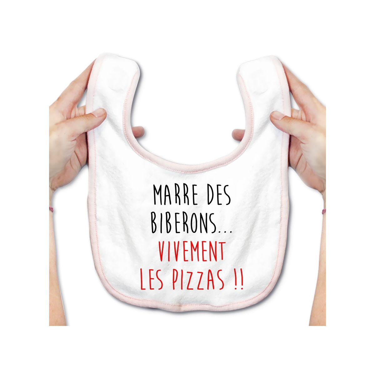 Bavoir bébé Vivement les pizzas