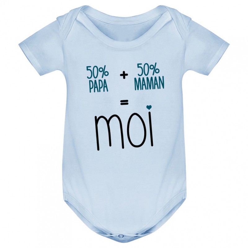 Body bébé 50/50 ( version garçon ) Body bébé 50/50 ( version garçon )