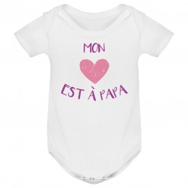 Body bébé Mon coeur est à papa
