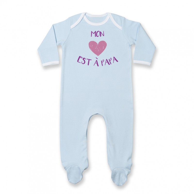 Pyjama bébé Mon coeur est à papa