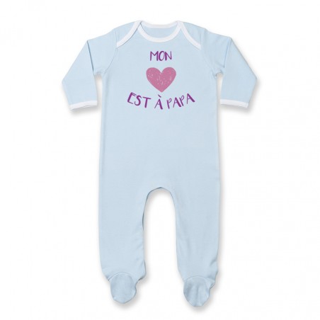 Pyjama bébé Mon coeur est à papa