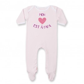 Pyjama bébé Mon coeur est à papa