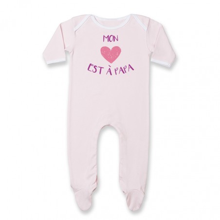 Pyjama bébé Mon coeur est à papa