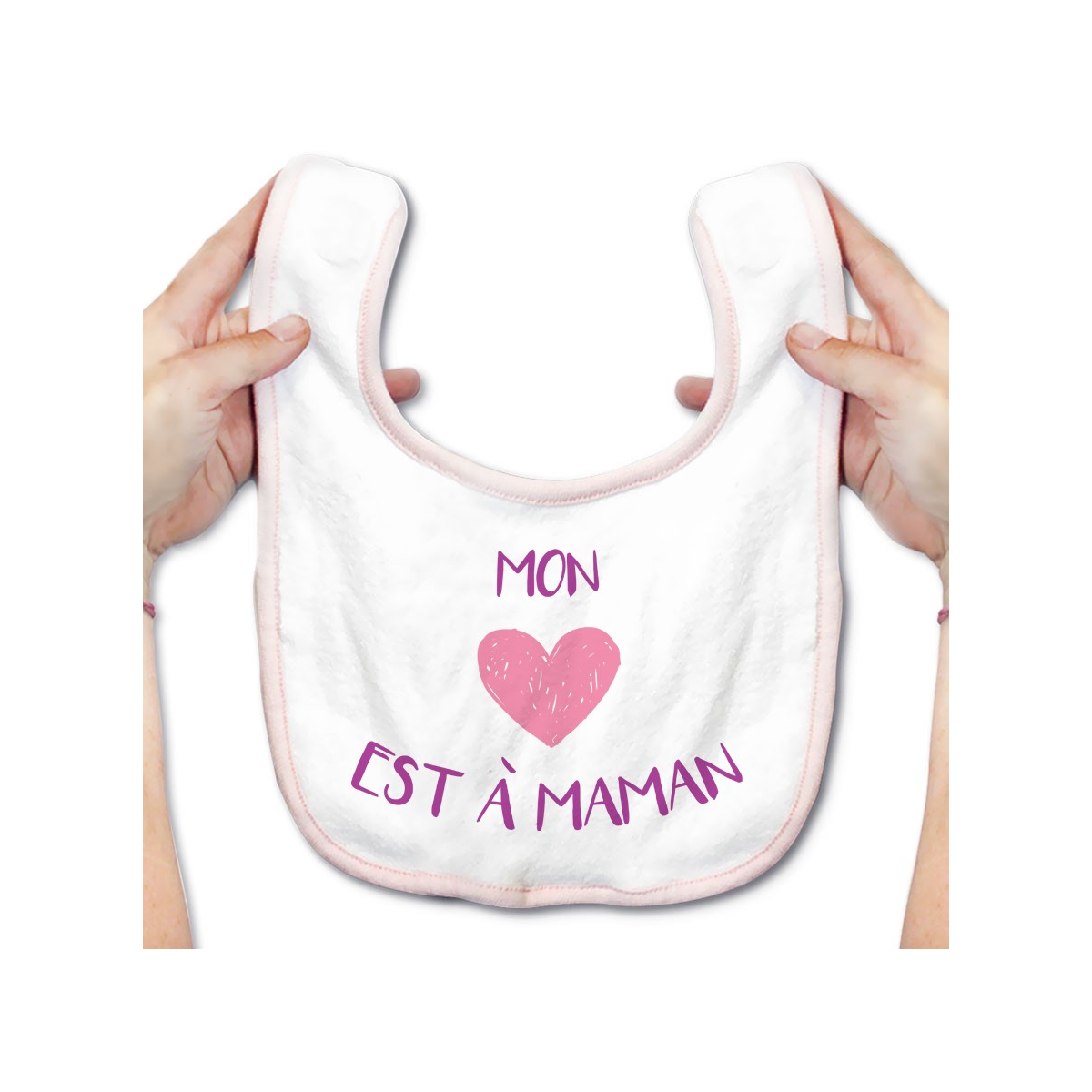 Bavoir bébé Mon coeur est à maman