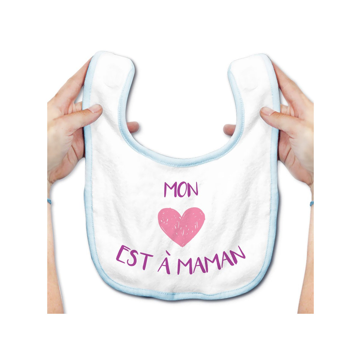 Bavoir bébé Mon coeur est à maman