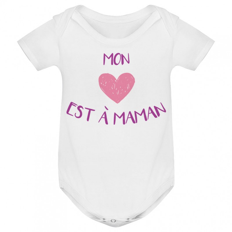 Body bébé Mon coeur est à maman