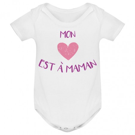 Body bébé Mon coeur est à maman