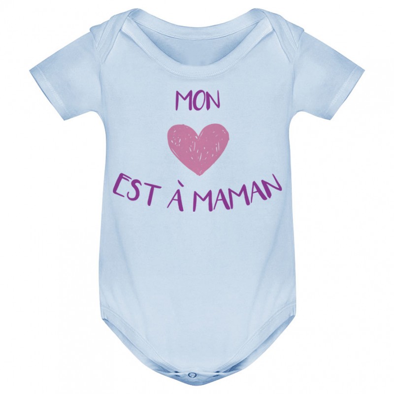 Body bébé Mon coeur est à maman Body bébé Mon coeur est à maman