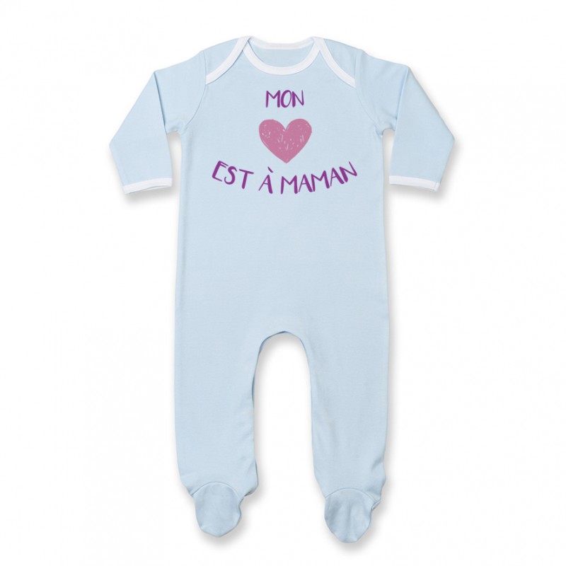 Pyjama bébé Mon coeur est à maman Pyjama bébé Mon coeur est à maman
