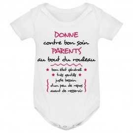 Body bébé Donne parents contre bon soin