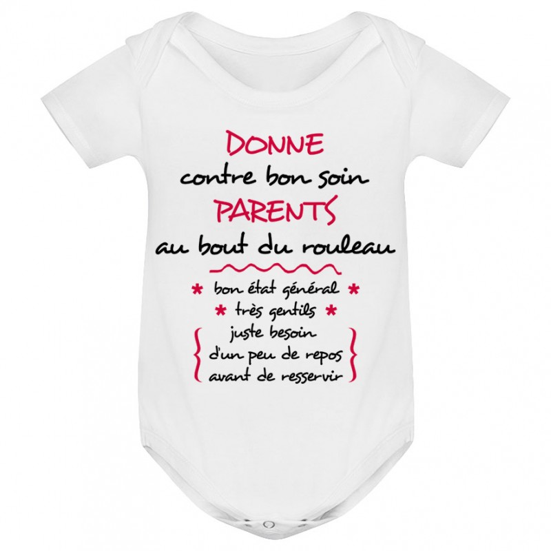 Body bébé Donne parents contre bon soin