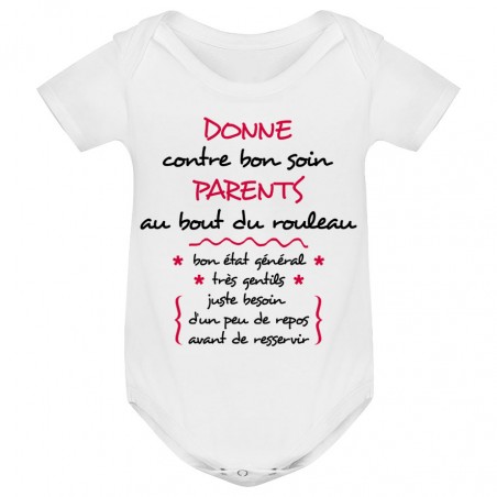 Body bébé Donne parents contre bon soin