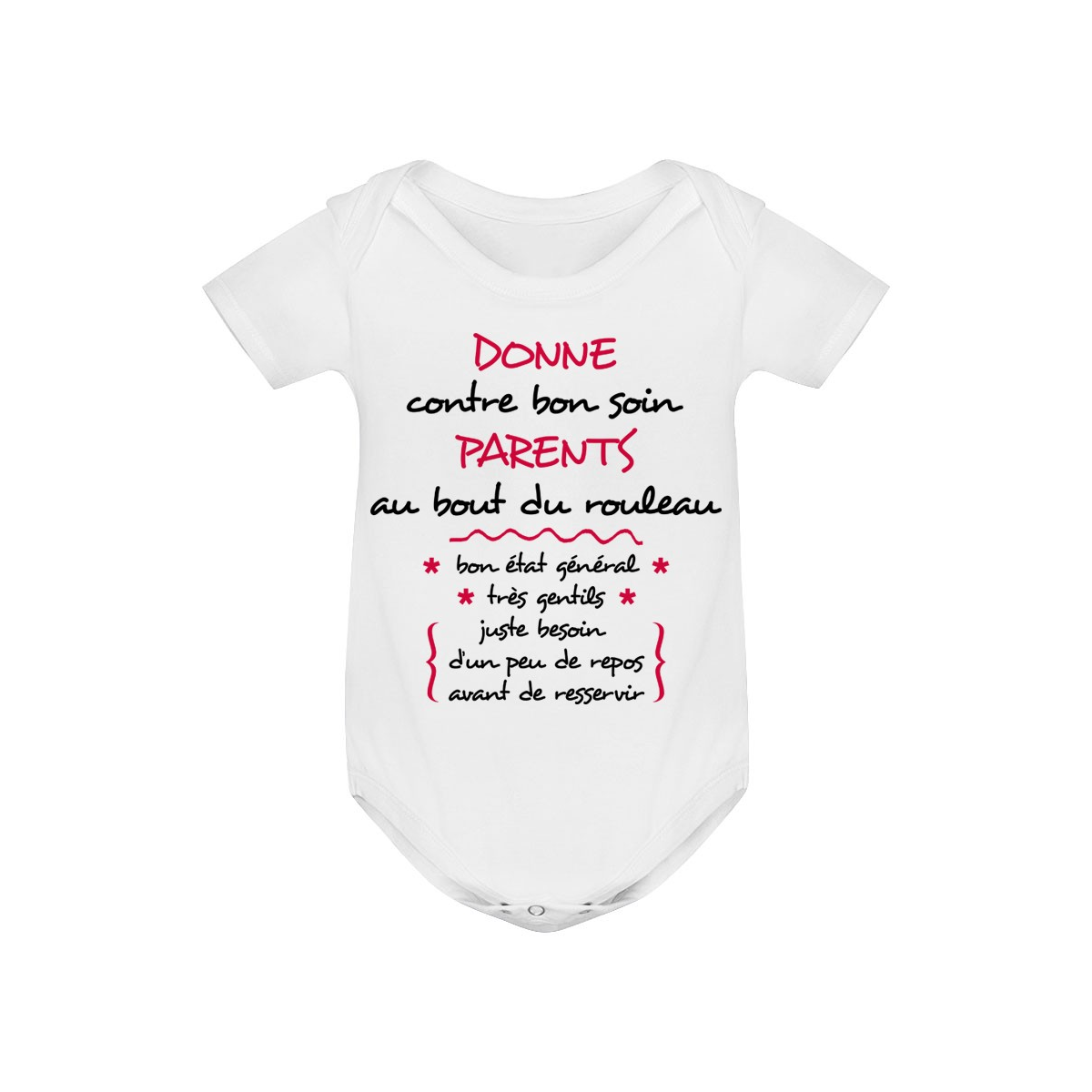 Body bébé Donne parents contre bon soin