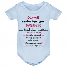 Body bébé Donne parents contre bon soin