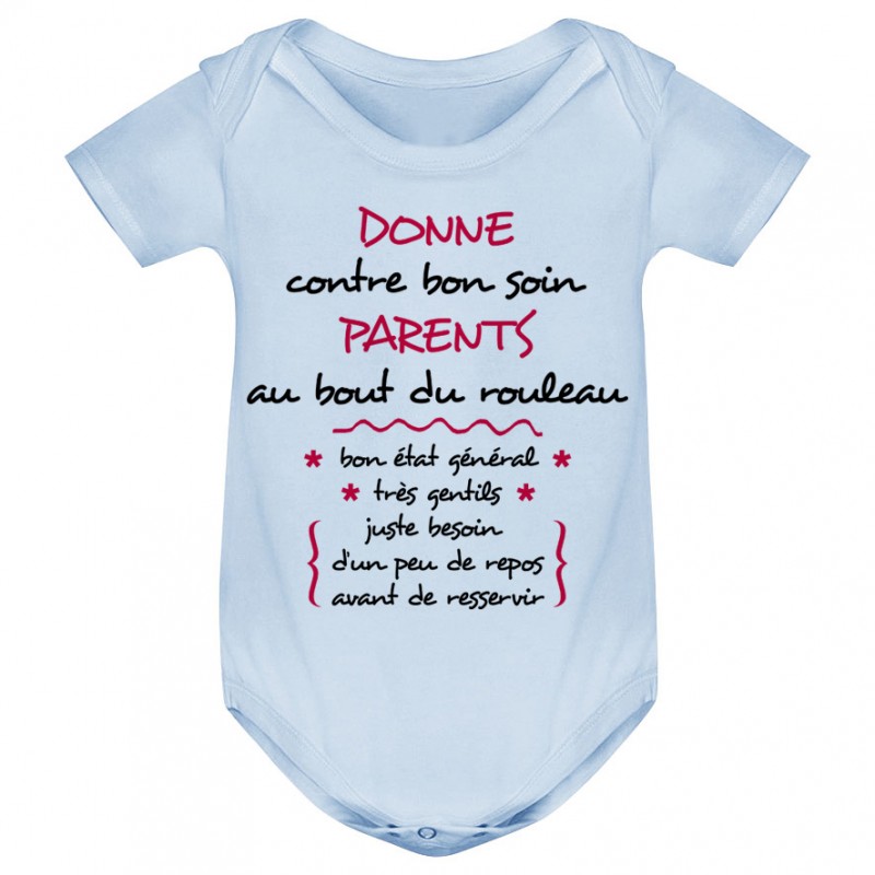 Body bébé Donne parents contre bon soin Body bébé Donne parents contre bon soin