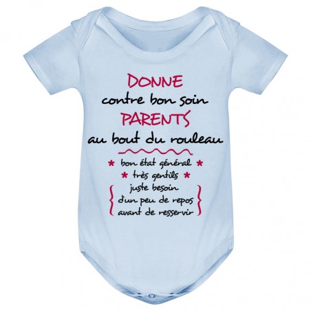 Body bébé Donne parents contre bon soin