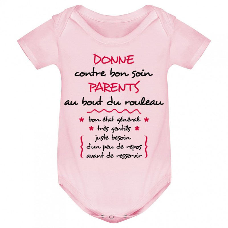 Body bébé Donne parents contre bon soin Body bébé Donne parents contre bon soin