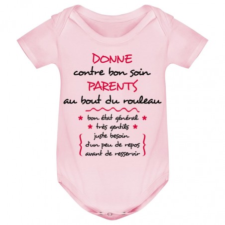 Body bébé Donne parents contre bon soin