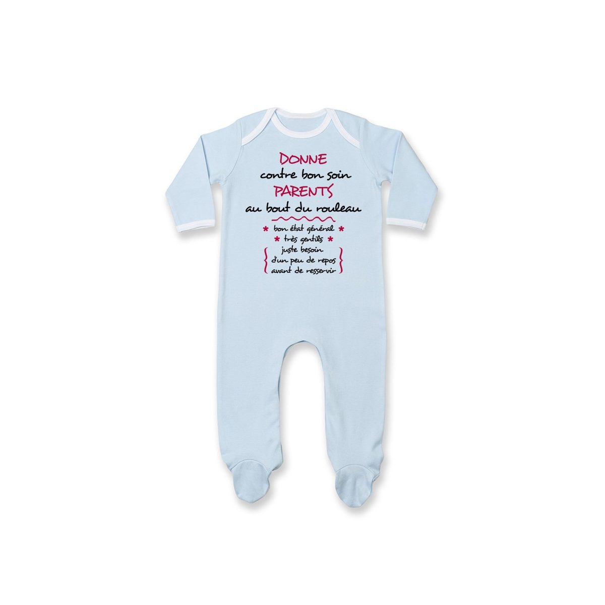 Pyjama bébé Donne parents contre bon soin
