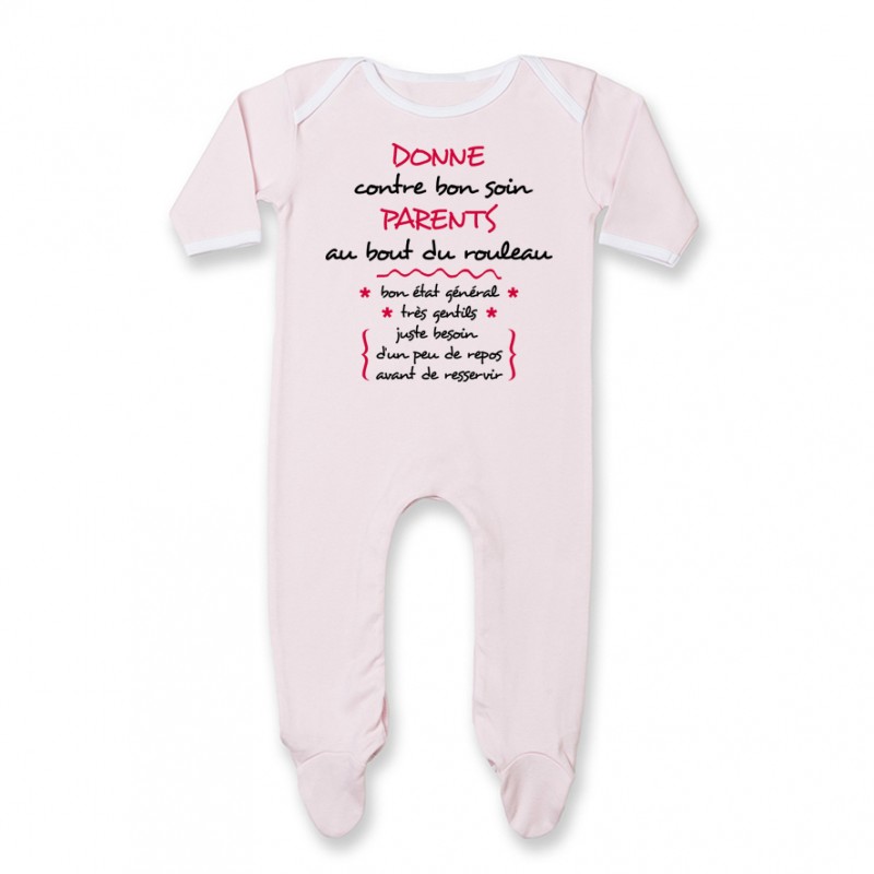Pyjama bébé Donne parents contre bon soin Pyjama bébé Donne parents contre bon soin