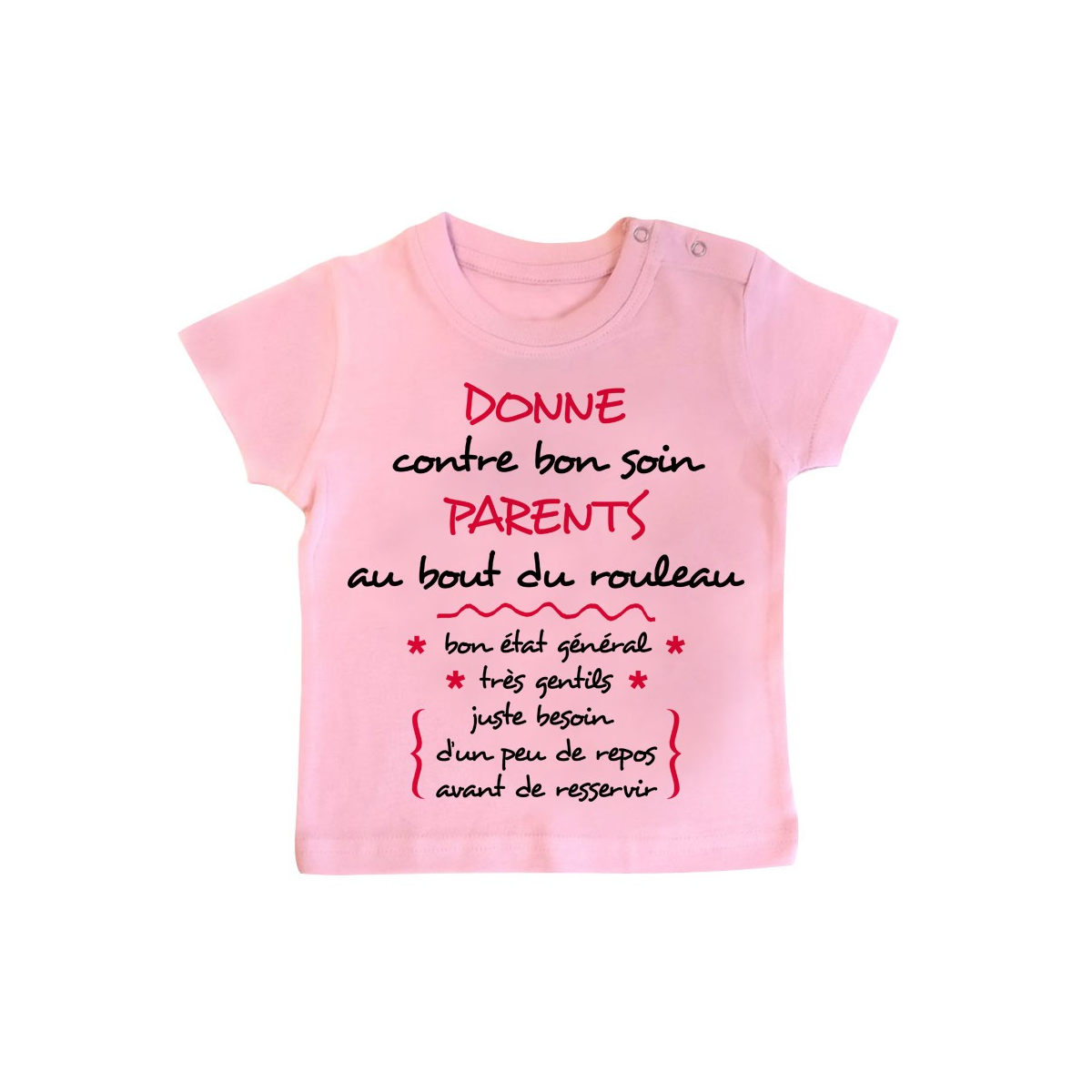 T-Shirt bébé Donne parents contre bon soin