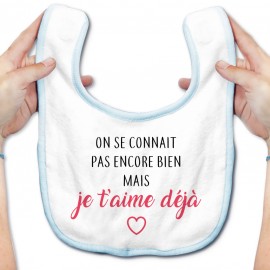 Bavoir bébé Je t'aime déjà