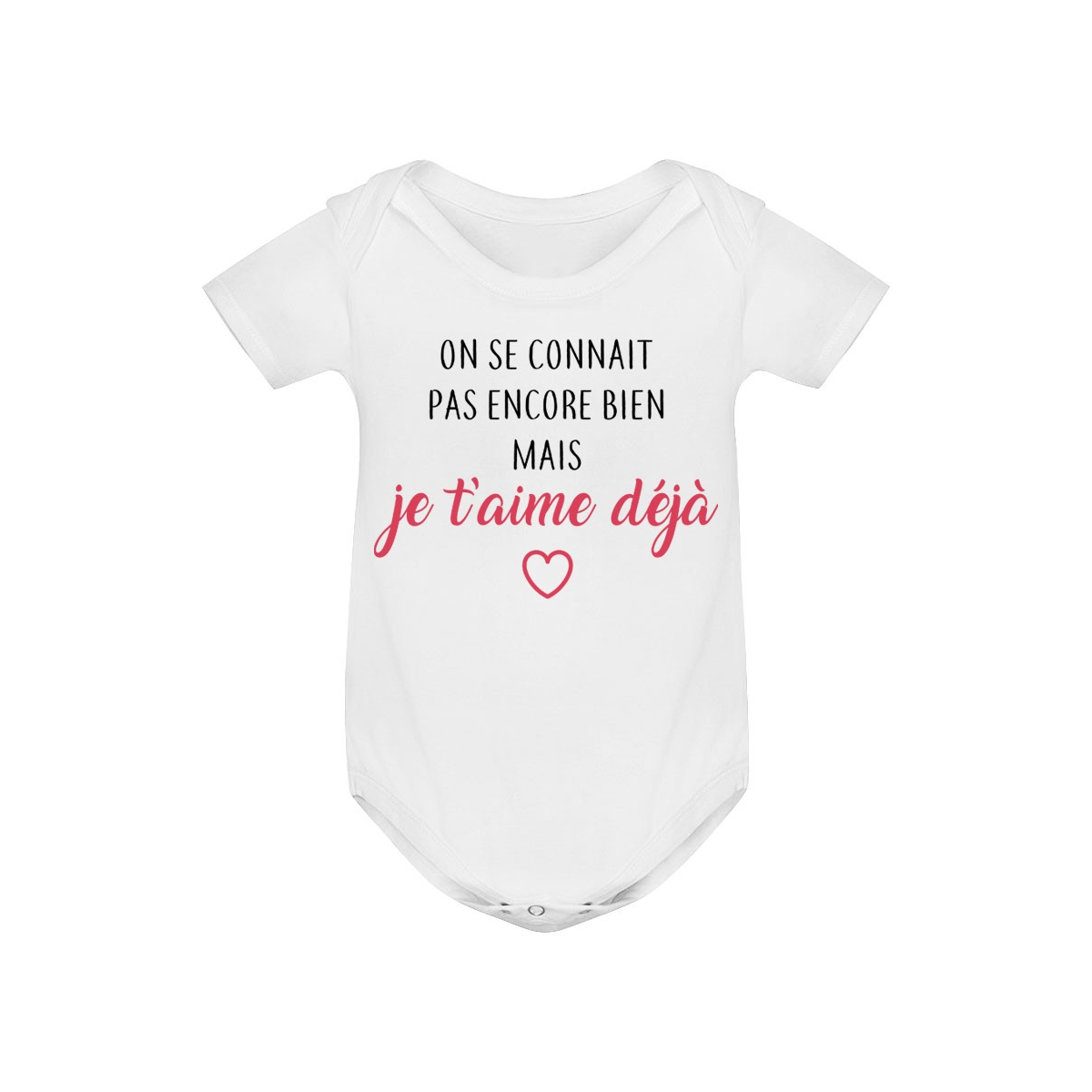 DSTNY Body Bébé Joyeux Anniversaire Papa Je t'aime + prénom à  personnsaliser Blanc 0-3 Mois : : Mode