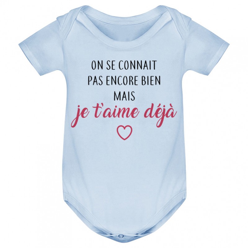 Body bébé Je t'aime déjà Body bébé Je t'aime déjà