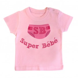 T-Shirt bébé Super Bébé ( version fille )