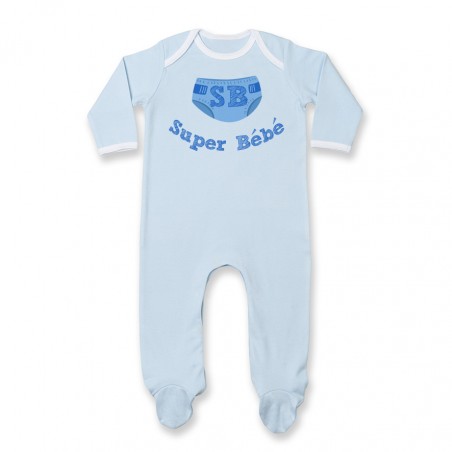 Pyjama bébé Super Bébé ( version garçon )