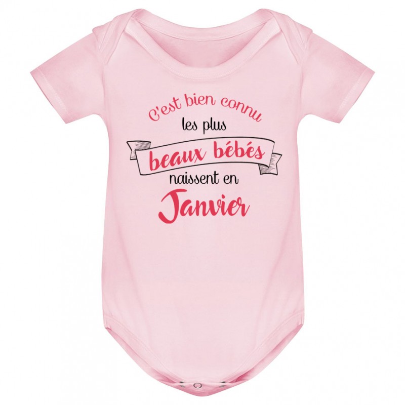 Body bébé Les plus beaux bébés naissent en JANVIER Body bébé Les plus beaux bébés naissent en JANVIER