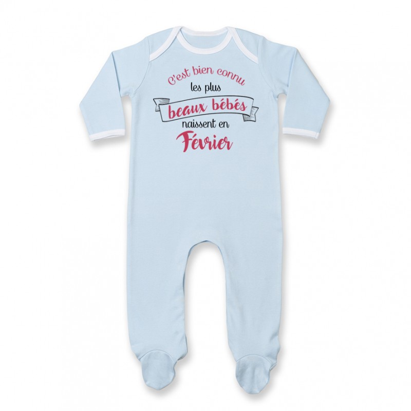 Pyjama bébé Les plus beaux bébés naissent en FEVRIER