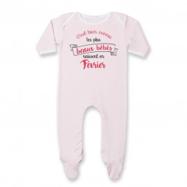 Pyjama bébé Les plus beaux bébés naissent en FEVRIER