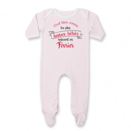 Pyjama bébé Les plus beaux bébés naissent en FEVRIER