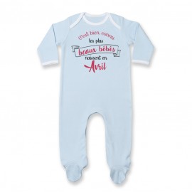 Pyjama bébé Les plus beaux bébés naissent en AVRIL