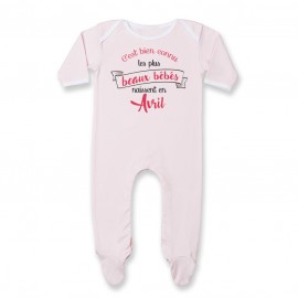 Pyjama bébé Les plus beaux bébés naissent en AVRIL