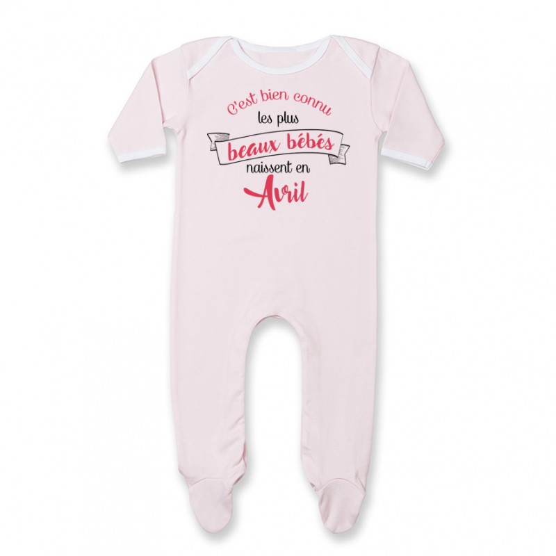 Pyjama bébé Les plus beaux bébés naissent en AVRIL