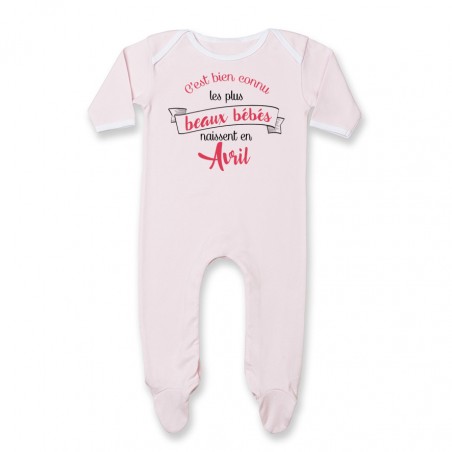 Pyjama bébé Les plus beaux bébés naissent en AVRIL