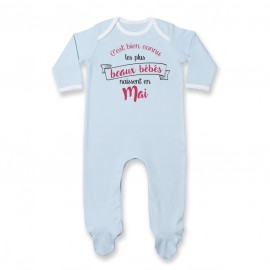 Pyjama bébé Les plus beaux bébés naissent en MAI