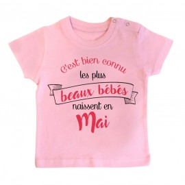 T-Shirt bébé Les plus beaux bébés naissent en MAI