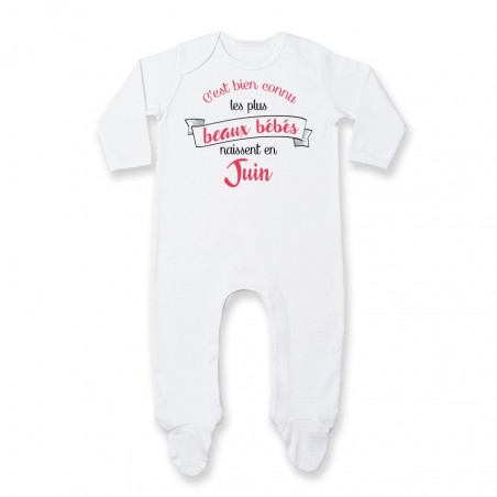Pyjama bébé Les plus beaux bébés naissent en JUIN