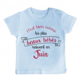 T-Shirt bébé Les plus beaux bébés naissent en JUIN