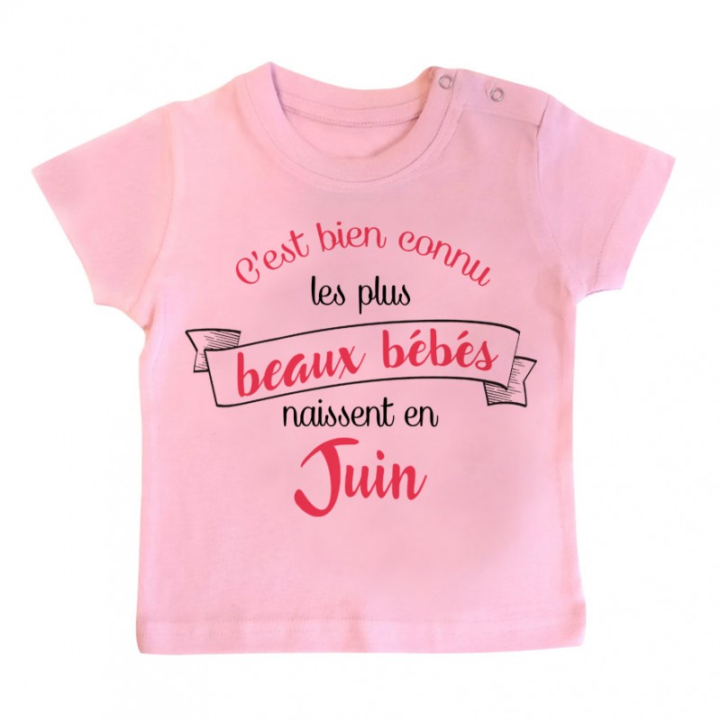 T-Shirt bébé Les plus beaux bébés naissent en JUIN