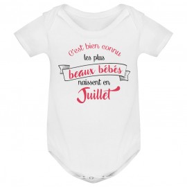 Body bébé Les plus beaux bébés naissent en JUILLET